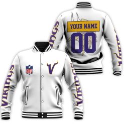 Minnesota Vikings Nfl Bomber Jacket 3d Personalized 1 Baseball Jacket