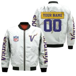 Minnesota Vikings Nfl Bomber Jacket 3d Personalized 1 Bomber Jacket