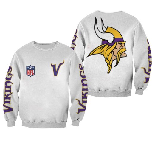 Minnesota Vikings Nfl Bomber Jacket 3d Sweater