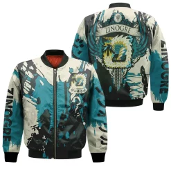 Monster Hunter World Game Zinogre All Printed 3d Bomber Jacket