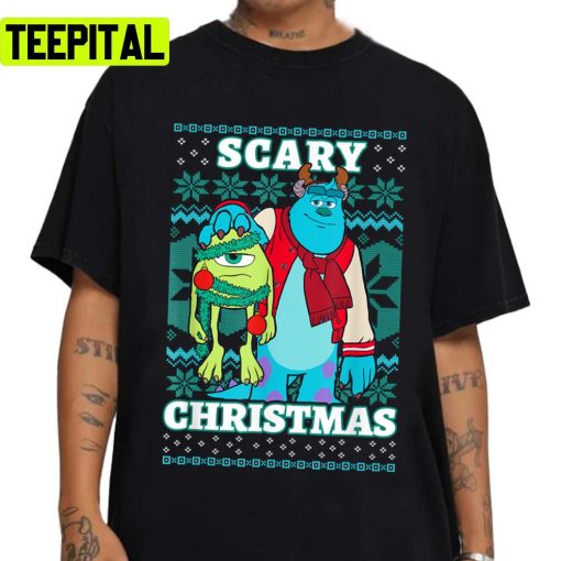 Monsters Christmas Scary Ugly Pattern Monsters Inc Cartoon Pixar Unisex Sweatshirt