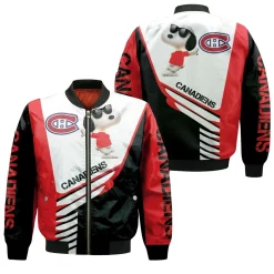 Montreal Canadiens Snoopy For Fans 3d Bomber Jacket