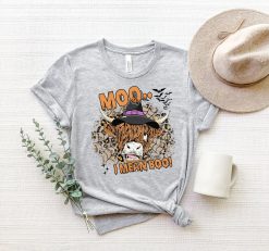 Moo I Mean Boo Cow Cute Cow Family Matching Boo Pumpkin Halloween Unisex T-Shirt