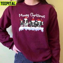 Mooey Christmas Funny Heifer Cow Farmer Unisex Sweatshirt