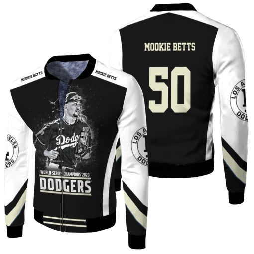 Mookie Betts La Dodgers Fleece Bomber Jacket