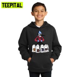 Mordecai Regular Show Trick Or Treat Halloween Illustration Hoodie