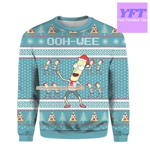 Mr Poopy Butthole Rick And Morty Rick And Morty Merry 3d Ugly Christmas Sweater