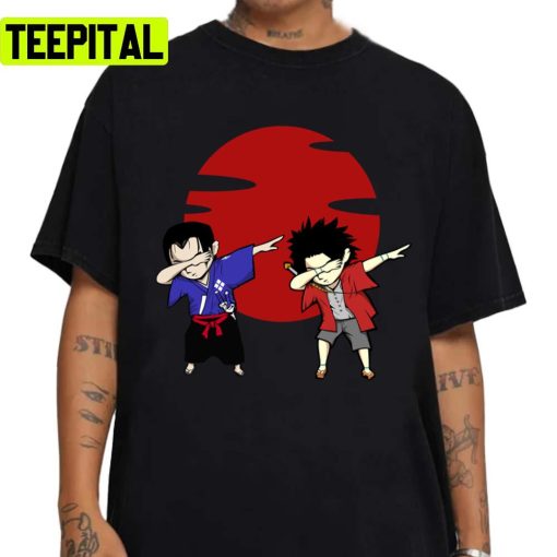 Mugen X Jin Samurai Dabbing Sunset Samurai Champloo Unisex Sweatshirt