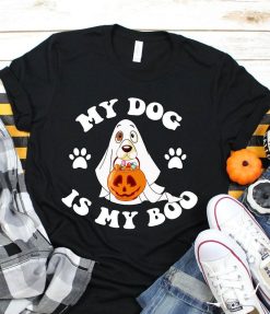 My Dog is My Boo Ghost Halloween Tee Shirt