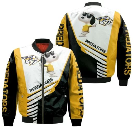 Nashville Predators Snoopy For Fans 3d Bomber Jacket