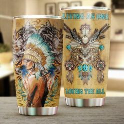 Native America Living As One Loving Stainless Steel Cup