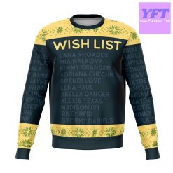 Naughty Wish List Meme 2022 Design 3d Ugly Christmas Sweater