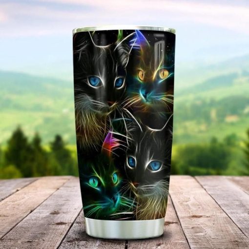 Neon Cats Stainless Steel Cup