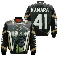 New Orleans Saints Alvin Kamara 41 Bomber Jacket