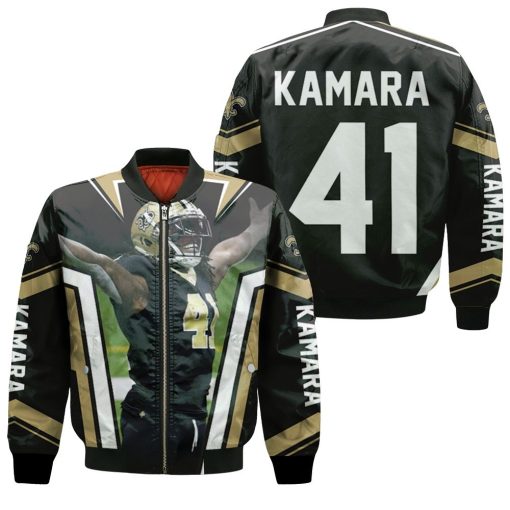 New Orleans Saints Alvin Kamara 41 Legend Bomber Jacket