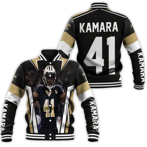 New Orleans Saints Alvin Kamara 41 Legendary Baseball Jacket