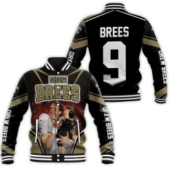 New Orleans Saints Drew Brees And Son Baseball Jacket