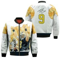 New Orleans Saints Drew Brees Winner Flame Bomber Jacket