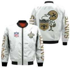 New Orleans Saints Nfl Bomber Jacket 3d Jersey Bomber Jacket