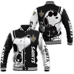 New Orleans Saints Snoopy Lover 3d Printed Baseball Jacket