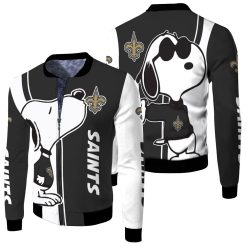 New Orleans Saints Snoopy Lover 3d Printed Fleece Bomber Jacket