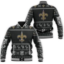 New Orleans Saints Ugly Sweatshirt Christmas 3d Baseball Jacket