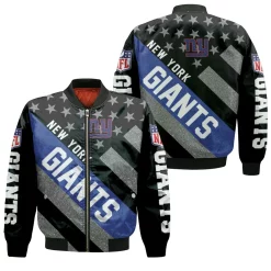 New York Giants Nlf For Giants Fan 3d Jersey Bomber Jacket