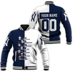 New York Yankees Team Member Signed 3d Personalized Baseball Jacket