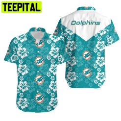 NFL Miami Dolphins Flowers Summer Hawaiian Shirt