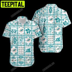 NFL Miami Dolphins Hibiscus Short 3D For Fans Hawaiian Shirt