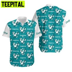 NFL Miami Dolphins Mickey and Flowers Hawaiian Shirt