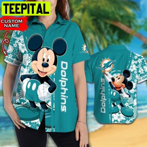 NFL Miami Dolphins & Mickey Mouse Custom Hawaiian Shirt