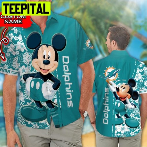 NFL Miami Dolphins & Mickey Mouse Custom Hawaiian Shirt