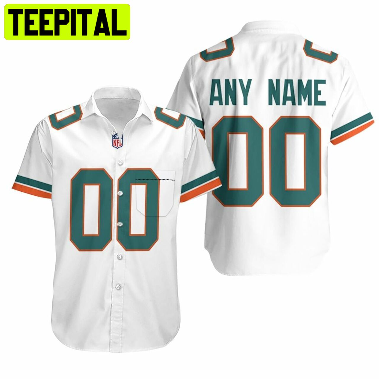 white miami dolphins shirt