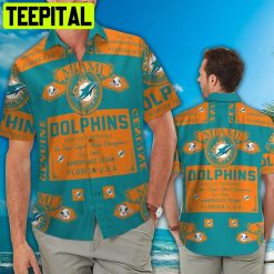 NFL Miami Dolphins Short Sleeve Button Up Tropical Aloha 01 Hawaiian Shirt