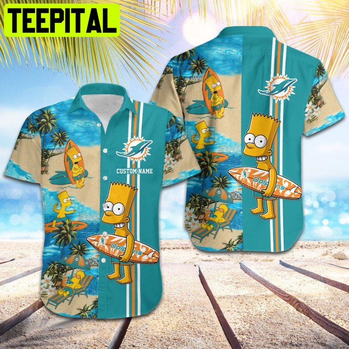 Miami Dolphins Hawaiian Shirt Custom Name