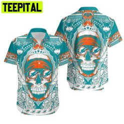 NFL Miami Dolphins Skull Summer Hawaiian Shirt