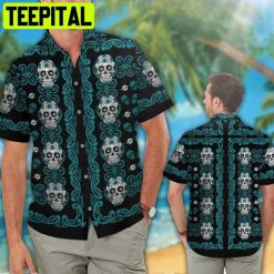 NFL Miami Dolphins Skull Tropical Aloha Hawaiian Shirt