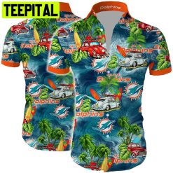 NFL Miami Dolphins Tropical Flower Hawaiian Shirt