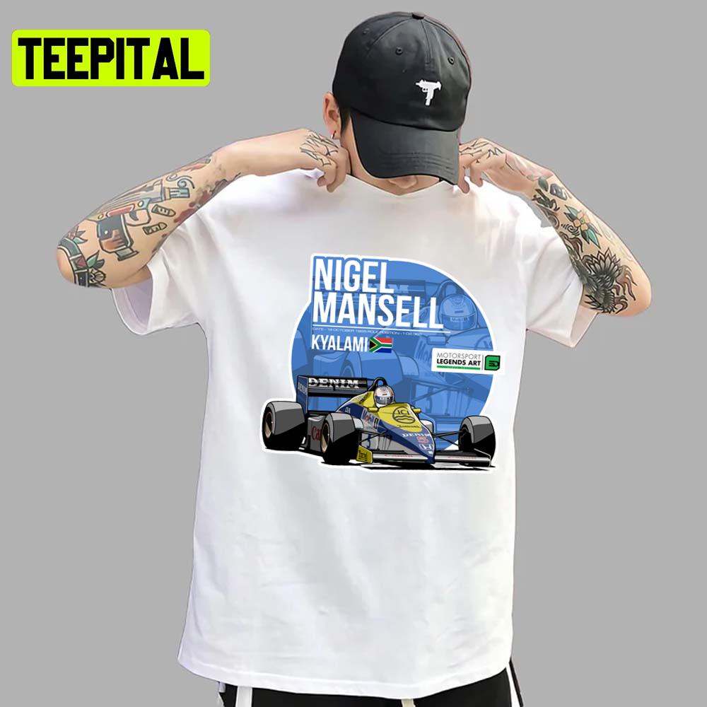 Nigel Mansell 1985 Kyalami Formula 1 Car Racing F1 Unisex T-Shirt