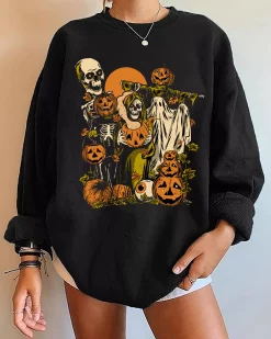 Nights Ghost Pumpkin Halloween Unisex Sweatshirt