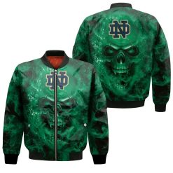 Notre Dame Fighting Irish Ncaa Fans Skull Bomber Jacket