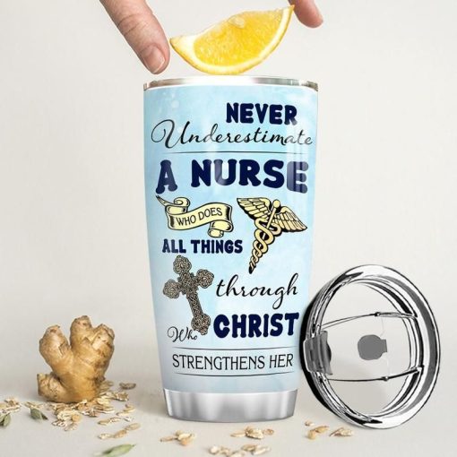 Nurse Faith Stainless Steel Cup 20 oz, Colorful