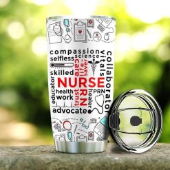 Nurse Typo Stainless Steel Cup 20 oz, Colorful