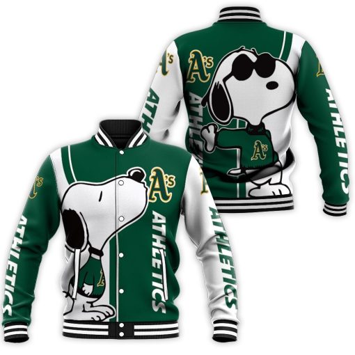 Oakland Athletics Snoopy Lover 3d Printed Baseball Jacket