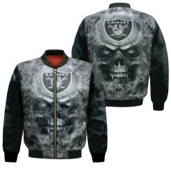 Oakland Raiders 3d Skull Jersey Bomber Jacket