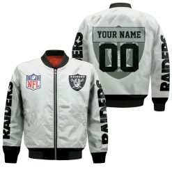 Oakland Raiders Nfl 3d Personalized Bomber Jacket