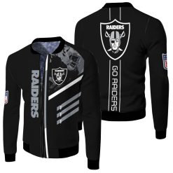 Oakland Raiders Nfl Go Raiders 3d Jersey Fleece Bomber Jacket