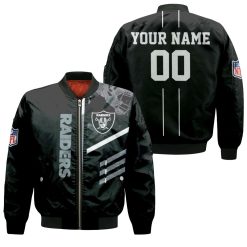 Oakland Raiders Nfl Go Raiders Personalized Bomber Jacket