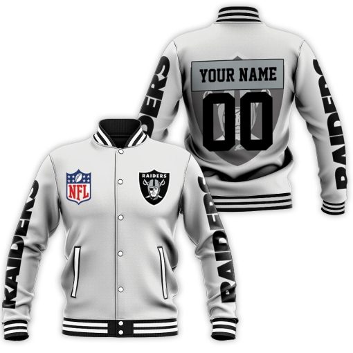 Oakland Raiders Nfl Jacket 3d Personalized Baseball Jacket